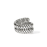 Dot Silver Double Coil Ring, Size 7