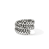 Dot Silver Double Coil Ring, Size 7