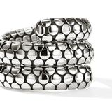Dot Silver Double Coil Ring, Size 7