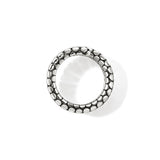 Dot Silver Double Coil Ring, Size 7