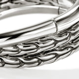 JH Essentials Silver 7.5mm Crossover Ring, Size 7