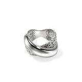 JH Essentials Silver 14mm Crossover Ring, Size 7