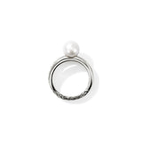 JH Essentials Silver Ring with 8-8.5mm Cultured Fresh Water Pearl, Size 7