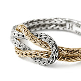 Love Knot 14K Gold & Silver 3.6mm Chain Ring, Size 7