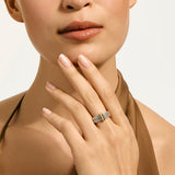 Icon Link 14K Gold & Silver 6mm Band Ring, Size 7
