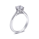14 KT White Gold Engagement Ring With 0.06 ctw