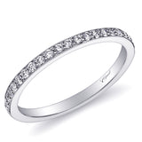 Wedding Band 14 KT White Gold With 0.2 ctw