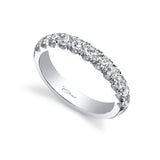 Wedding Band 14 KT White Gold With 0.75 ctw
