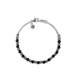 Classic Chain 4Mm Bead Bracelet In Silver With Gemstone