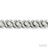 X & O Shape Diamond Bracelet