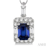 Gemstone & Diamond Pendant