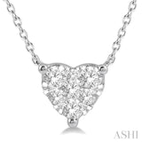 1/3 Ctw Lovebright Diamond Heart Necklace in 14K White Gold
