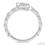 Oval Shape Lovebright 2 Stone Open Diamond Ring