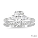 Pear Shape Diamond Wedding Set