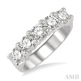 5 Stones Diamond Wedding Band