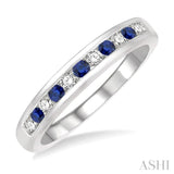 Gemstone & Diamond Wedding Band