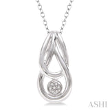 1/50 Ctw Single Cut Diamond Fashion Pendant in Sterling Silver with Chain