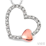 Silver Heart Shape Diamond Fashion Pendant