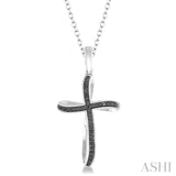 Silver Cross Diamond Pendant