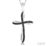 Silver Cross Diamond Pendant