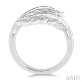 Silver Leaf Diamond Ring