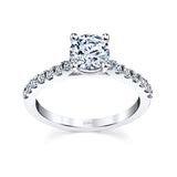 14 KT White Gold Engagement Ring With 0.3 ctw