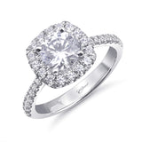 14 KT White Gold Engagement Ring With 0.47 ctw