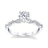 14 KT White Gold Engagement Ring With 0.07 ctw