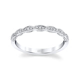 14 KT White Gold Fashion Band With 0.08 ctw