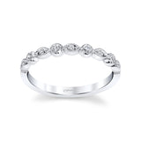 14 KT White Gold Fashion Band With 0.1 ctw