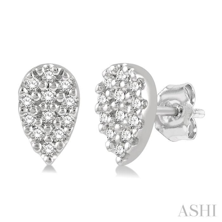 Pear Shape Petite Diamond Fashion Earrings