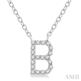 B' Initial Diamond Pendant