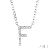 F' Initial Diamond Pendant