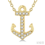 Anchor Shape Petite Diamond Fashion Pendant