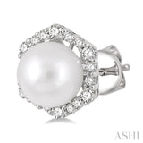 Pearl & Diamond Fashion Earrings