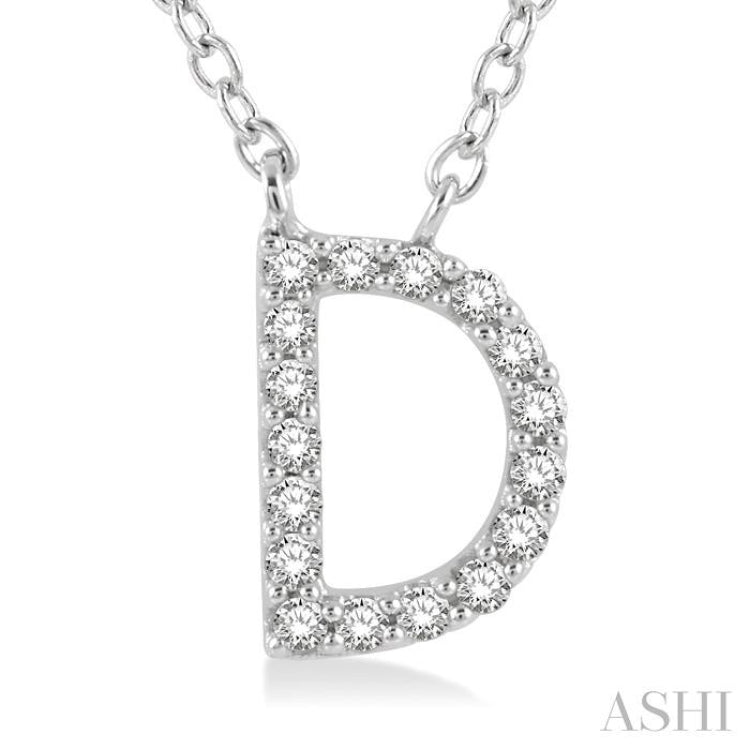 D' Initial Diamond Pendant